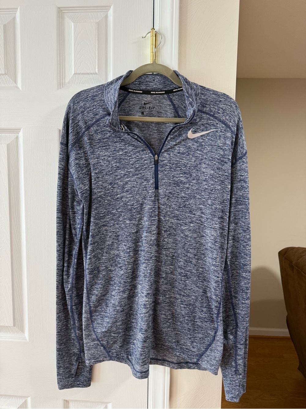 Nike Men’s Heather Navy Blue Quarter-Zip Pullover